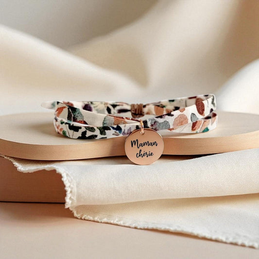 Bracelet liberty personnalisé cordon Felda Saffron - Nemeti Bijoux