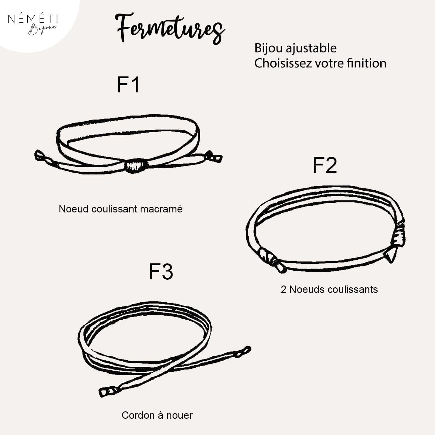 Bracelet liberty personnalisé cordon Betsy Ann Violette de Toulouse - Nemeti Bijoux