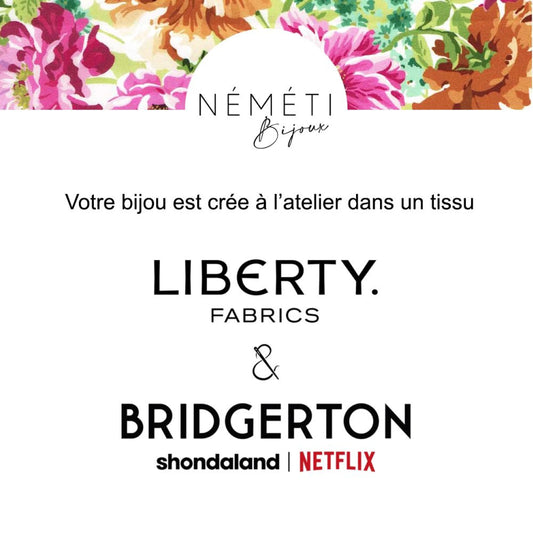Bracelet liberty personnalisé cordon Bridgerton Bow Bouquet Regency - Nemeti Bijoux