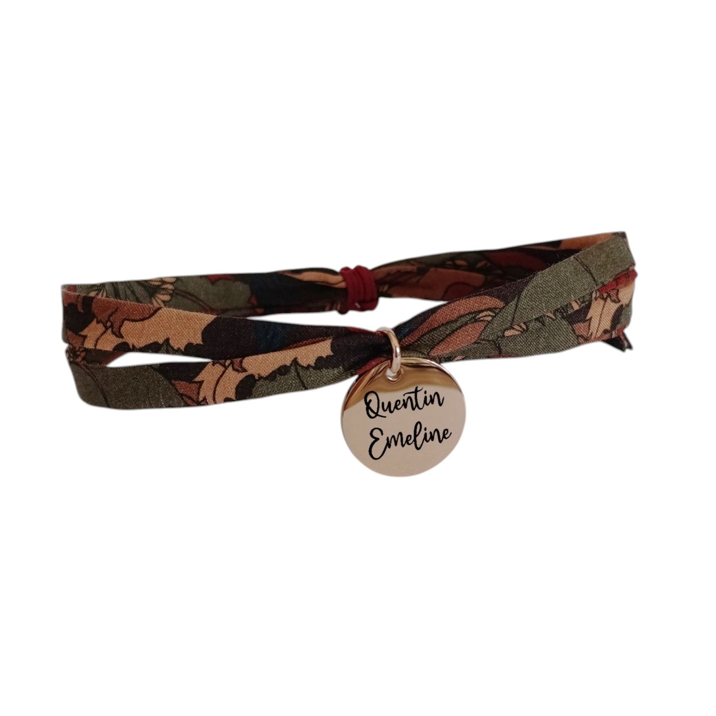 Bracelet liberty personnalisé cordon Little Eustacia brun - Nemeti Bijoux