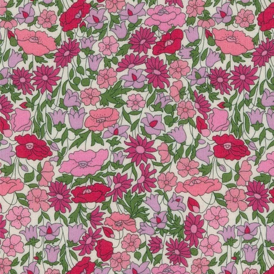 Bracelet liberty personnalisé cordon Poppy Forest Crimson Pink - Nemeti Bijoux