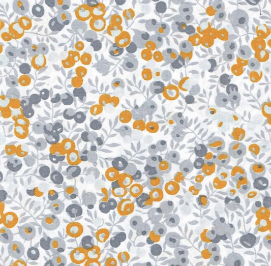 Bracelet liberty personnalisé cordon Wiltshire gris jaune moutarde avec médaille personnalisée