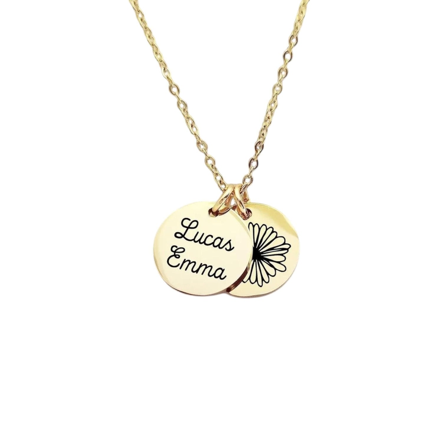 Collier Personnalisé avec Deux Médailles Gravées - Nemeti Bijoux