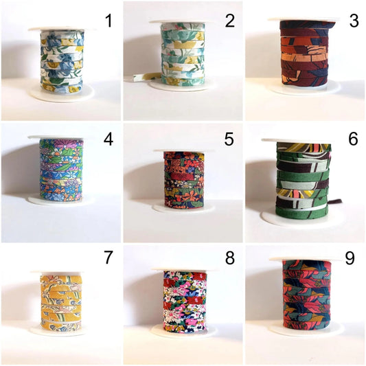 Cordon ou bracelet de rechange Liberty of London spaghetti coton 50 cm - Nemeti Bijoux