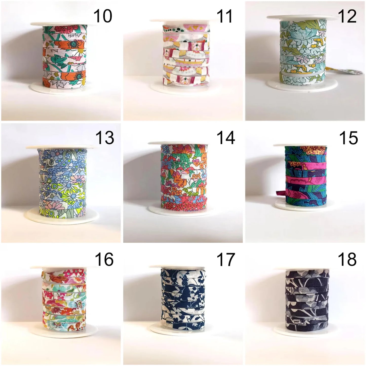 Cordon ou bracelet de rechange Liberty of London spaghetti coton 50 cm - Nemeti Bijoux