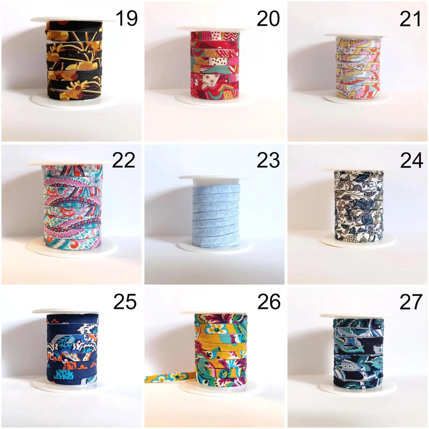 Cordon ou bracelet de rechange Liberty of London spaghetti coton 50 cm - Nemeti Bijoux