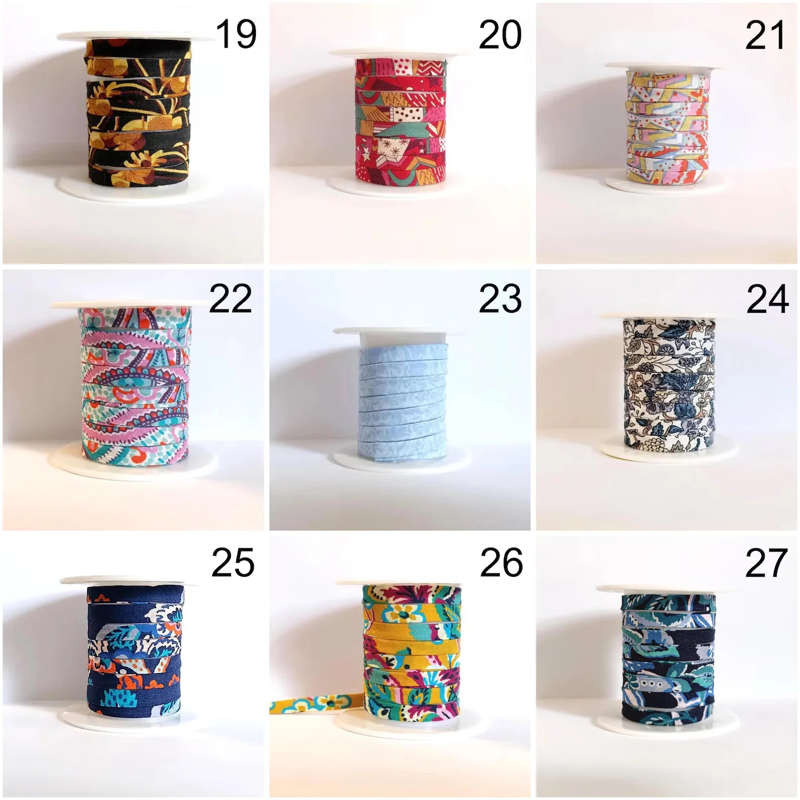 Cordon ou bracelet de rechange Liberty of London spaghetti coton 50 cm - Nemeti Bijoux