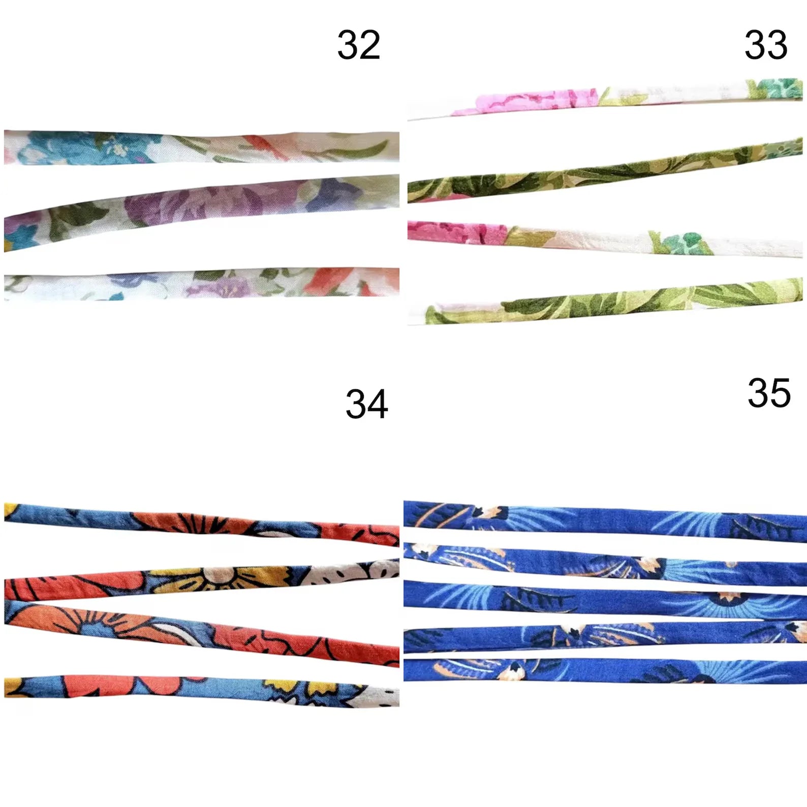 Cordon ou bracelet de rechange Liberty of London spaghetti coton 50 cm - Nemeti Bijoux