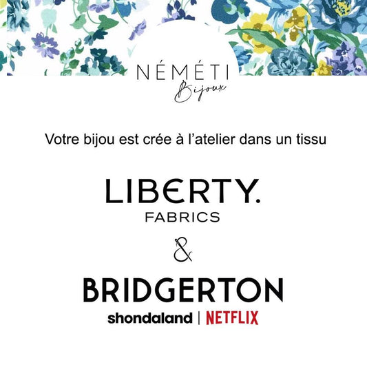 Bracelet liberty personnalisé cordon Liberty x Bridgerton Bouquet Parade B - Nemeti Bijoux