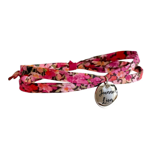 Bracelet liberty personnalisé cordon Arrietty Violet - Nemeti Bijoux