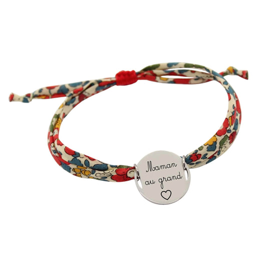 Bracelet liberty personnalisé cordon Betsy Ann Rouge Garance - Nemeti Bijoux