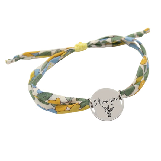 Bracelet liberty personnalisé cordon Betsy Berry bergamote - Nemeti Bijoux