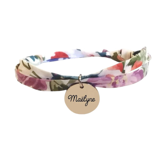 Bracelet liberty personnalisé cordon Bridgerton Bouquet Parade A - Nemeti Bijoux