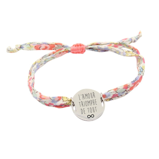 Bracelet liberty personnalisé cordon Emma and Georgina danube - Nemeti Bijoux