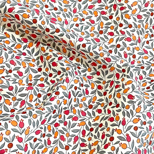 Bracelet liberty personnalisé cordon Floriana tangerine - Nemeti Bijoux