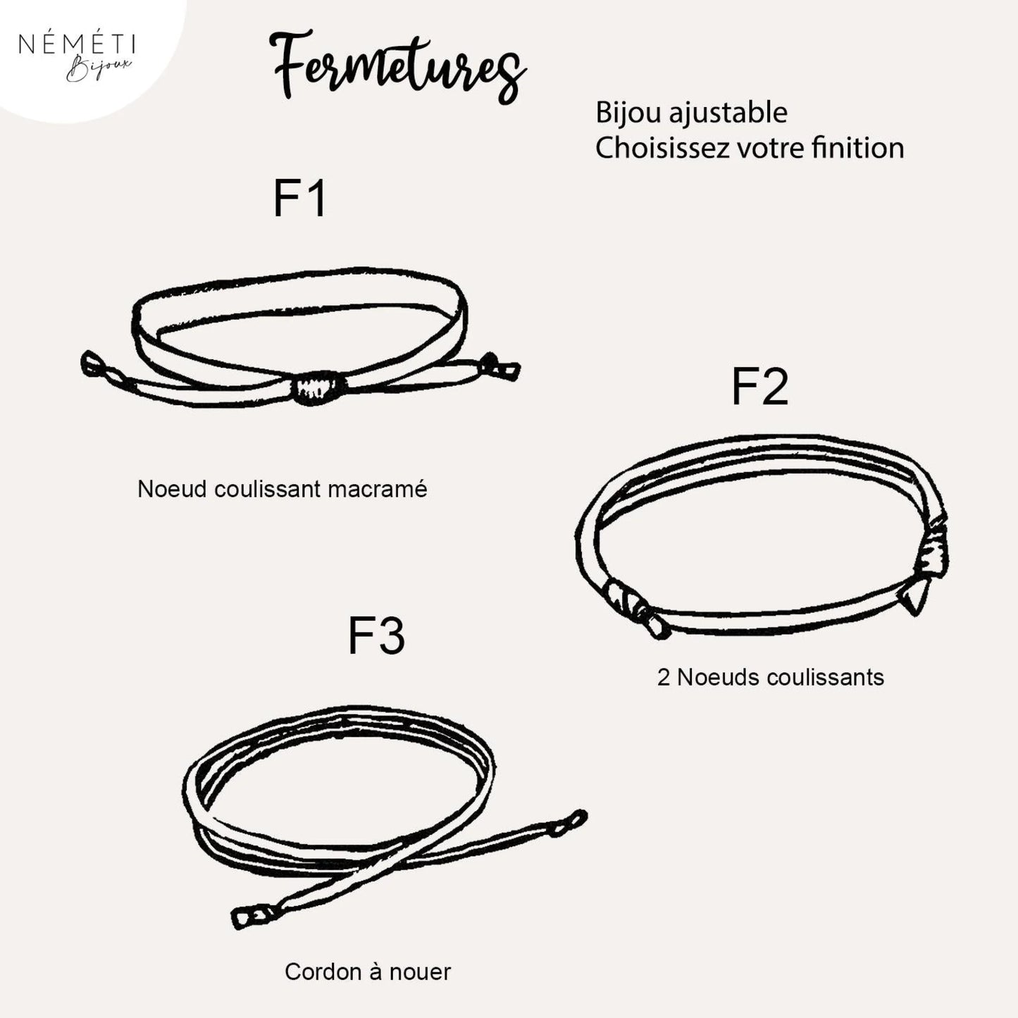 Bracelet liberty personnalisé cordon Hannah Rose Primevères - Nemeti Bijoux