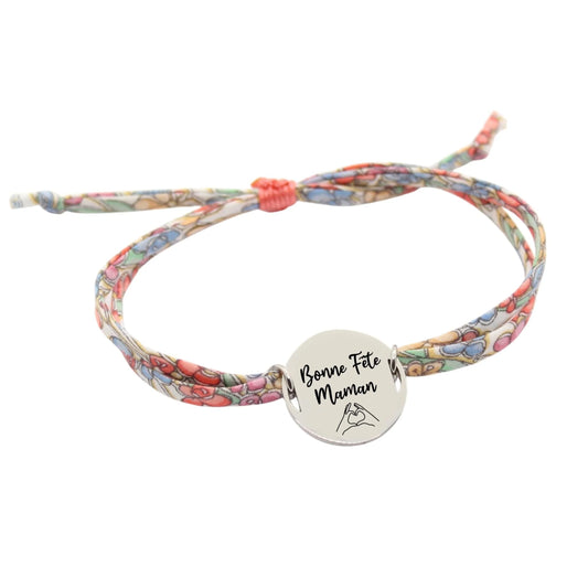 Bracelet liberty personnalisé cordon Jennie and Steve B - Nemeti Bijoux