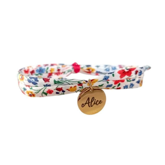 Bracelet liberty personnalisé cordon Kimberley and Sarah - Nemeti Bijoux