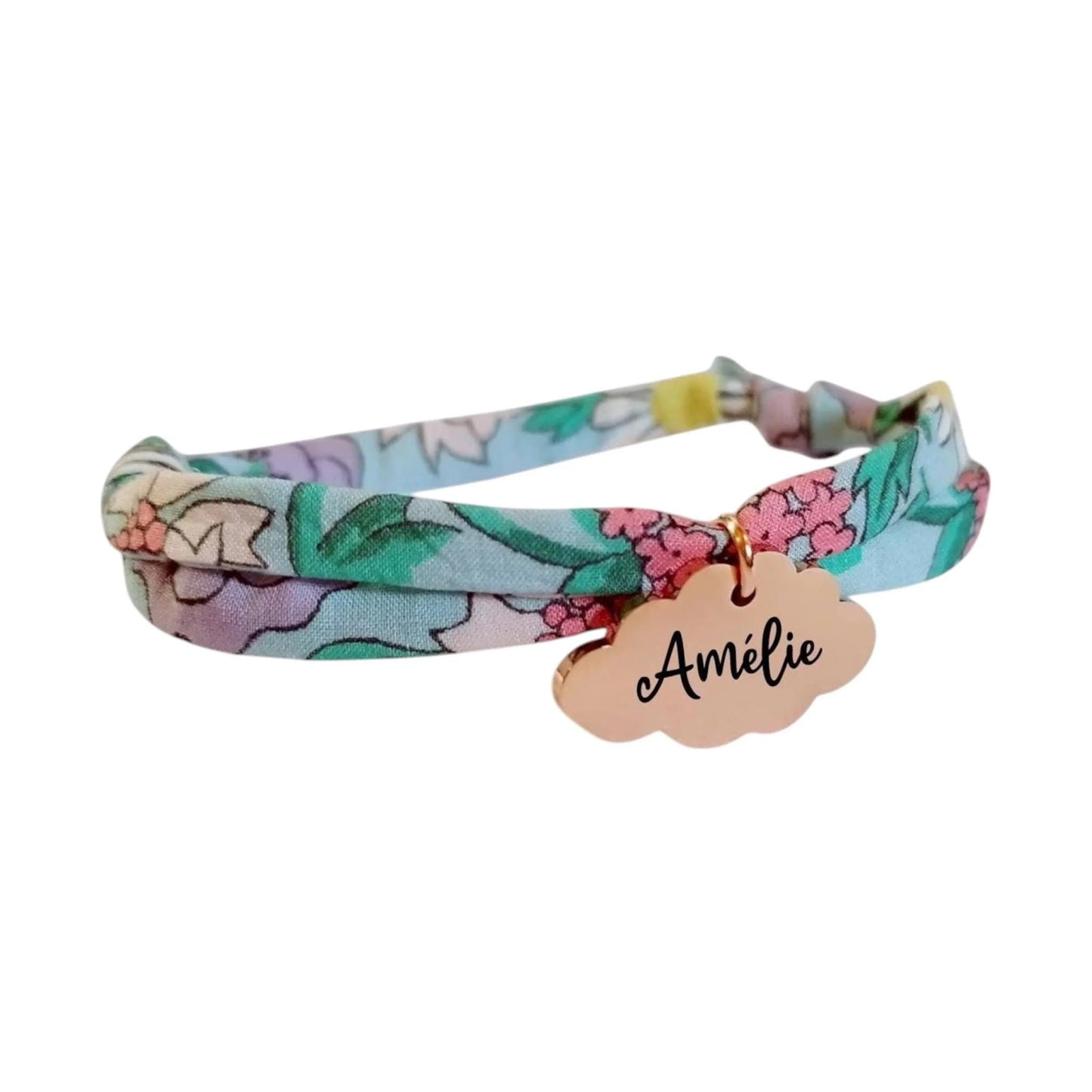 Bracelet liberty personnalisé cordon Louisiana Bouquet D - Nemeti Bijoux