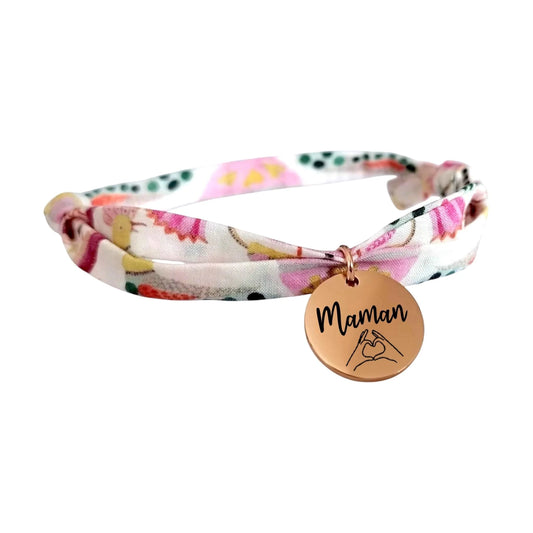 Bracelet liberty personnalisé cordon Love Birds - Nemeti Bijoux