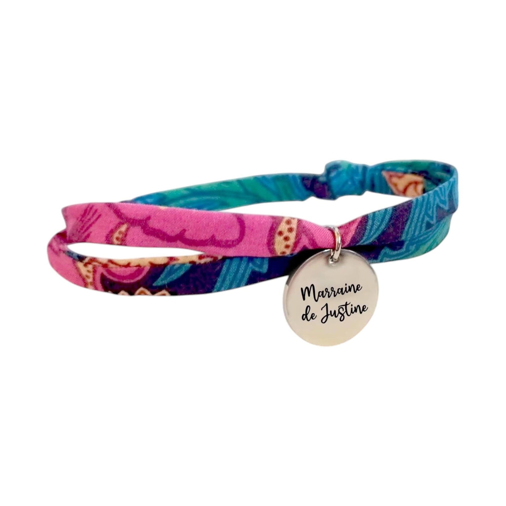 Bracelet liberty personnalisé cordon Maud’s Posey - Nemeti Bijoux