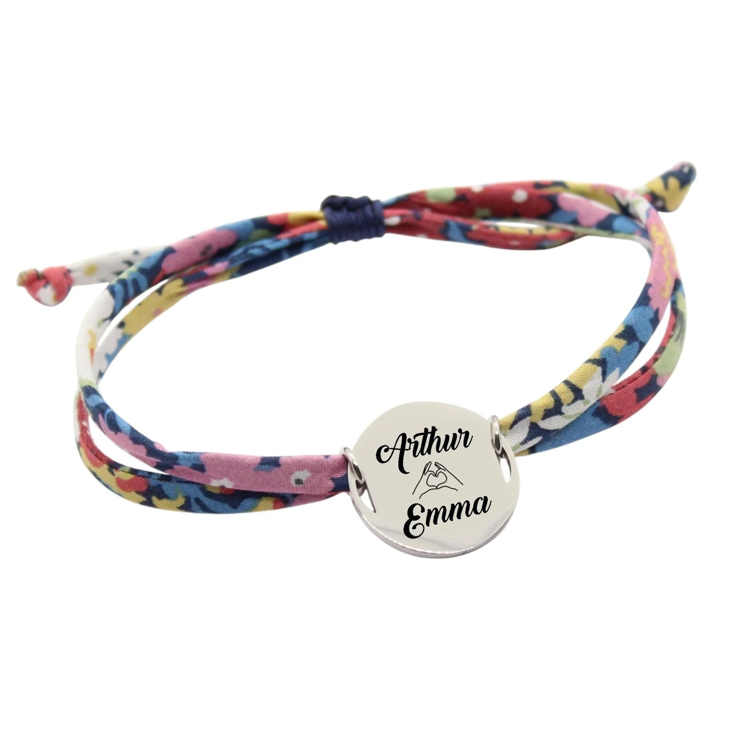 Bracelet liberty personnalisé cordon Thorpe Fleurs de printemps - Nemeti Bijoux