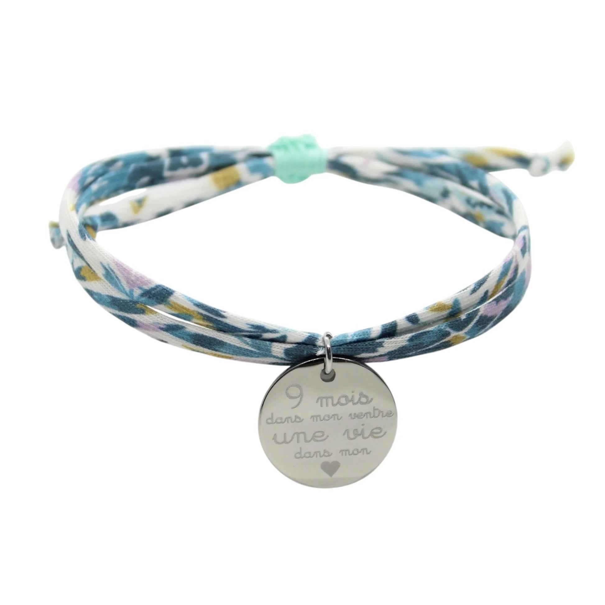 Bracelet liberty personnalisé cordon UNE Clea Bambou - Nemeti Bijoux
