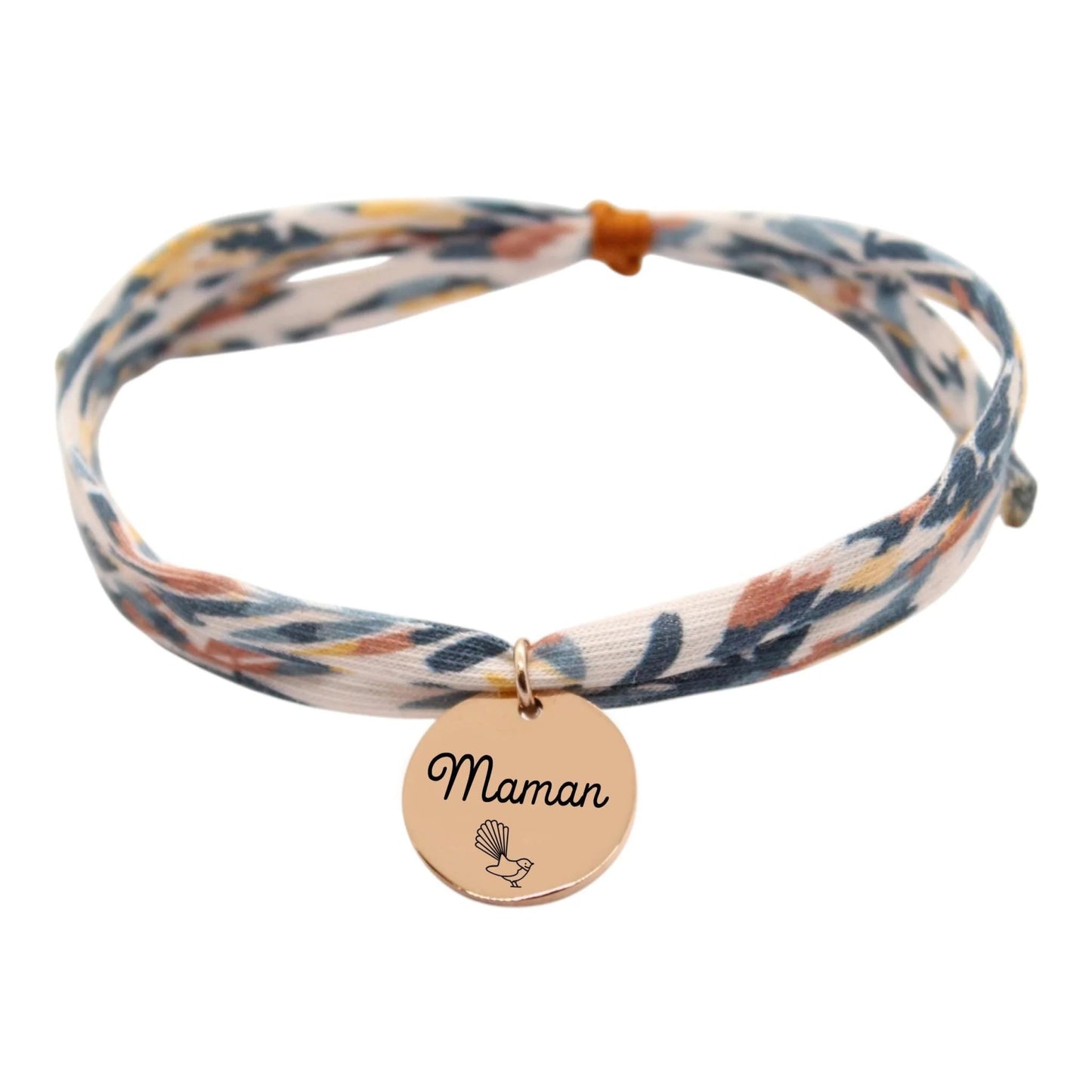 Bracelet liberty personnalisé cordon UNE Clea Millet - Nemeti Bijoux