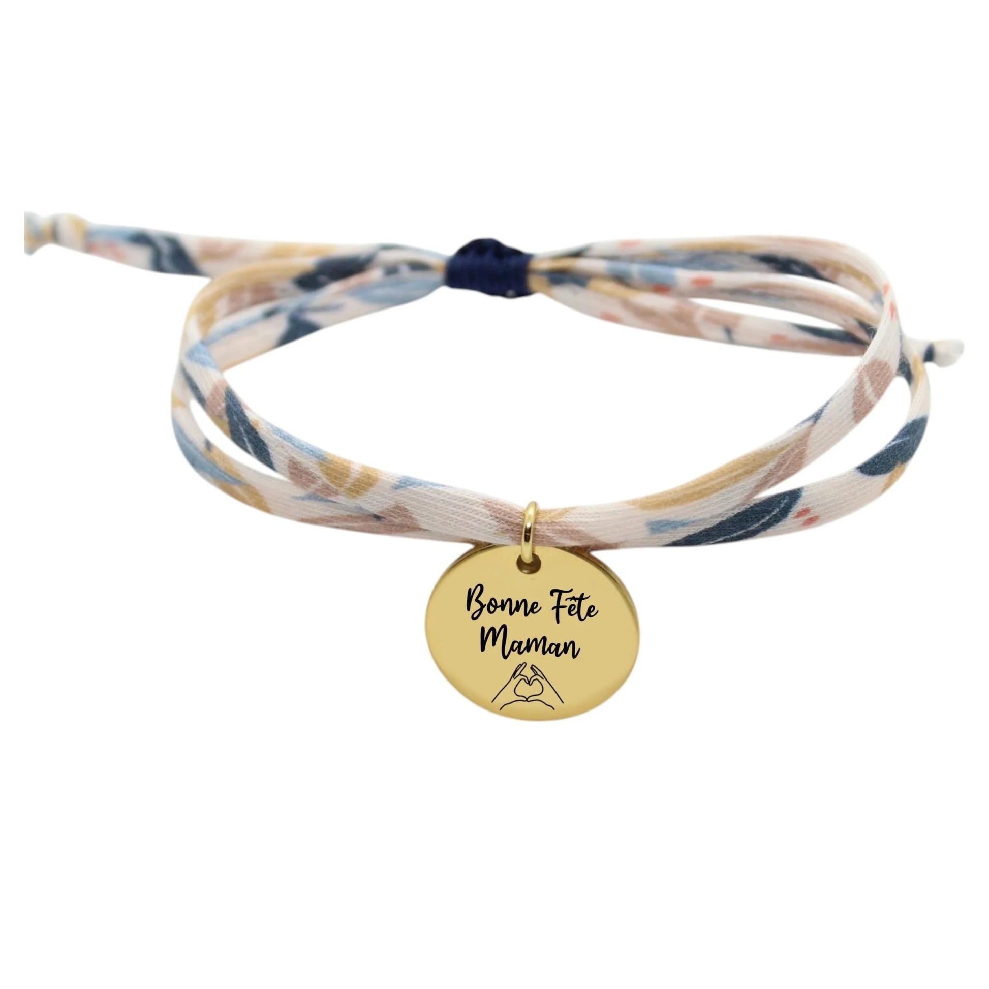 Bracelet liberty personnalisé cordon UNE Laurale Millet - Nemeti Bijoux