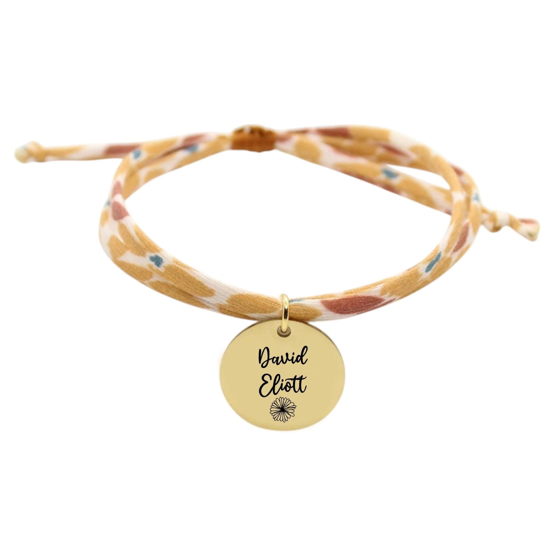 Bracelet liberty personnalisé cordon UNE Mini Florie Millet - Nemeti Bijoux