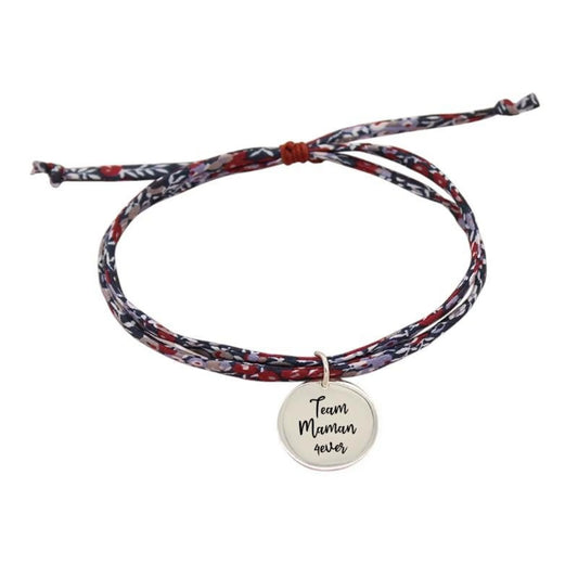 Bracelet liberty personnalisé cordon wilmslow berry bleu nuit brique - Nemeti Bijoux