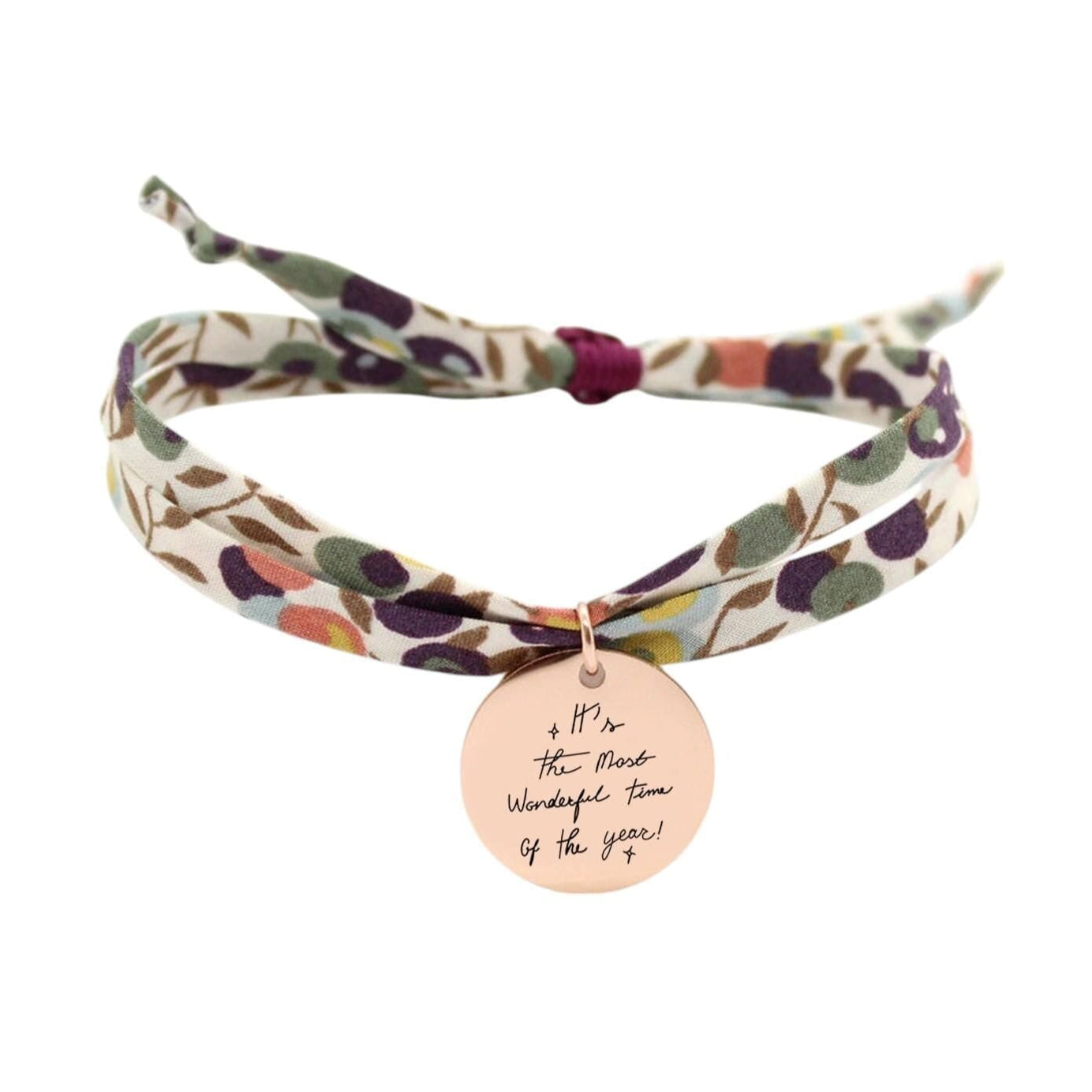 Bracelet liberty personnalisé cordon wiltshire automne - Nemeti Bijoux
