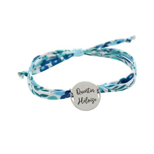Bracelet liberty personnalisé cordon wiltshire crystal - Nemeti Bijoux