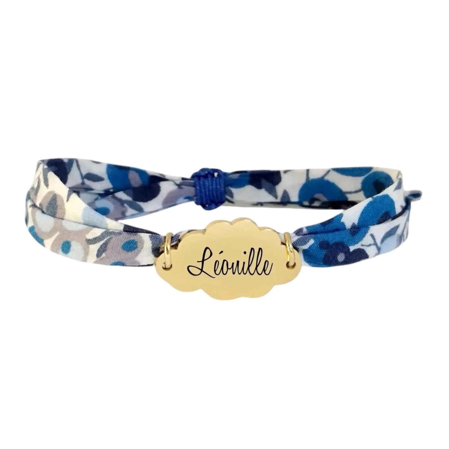 Bracelet liberty personnalisé cordon wiltshire Curaçao - Nemeti Bijoux