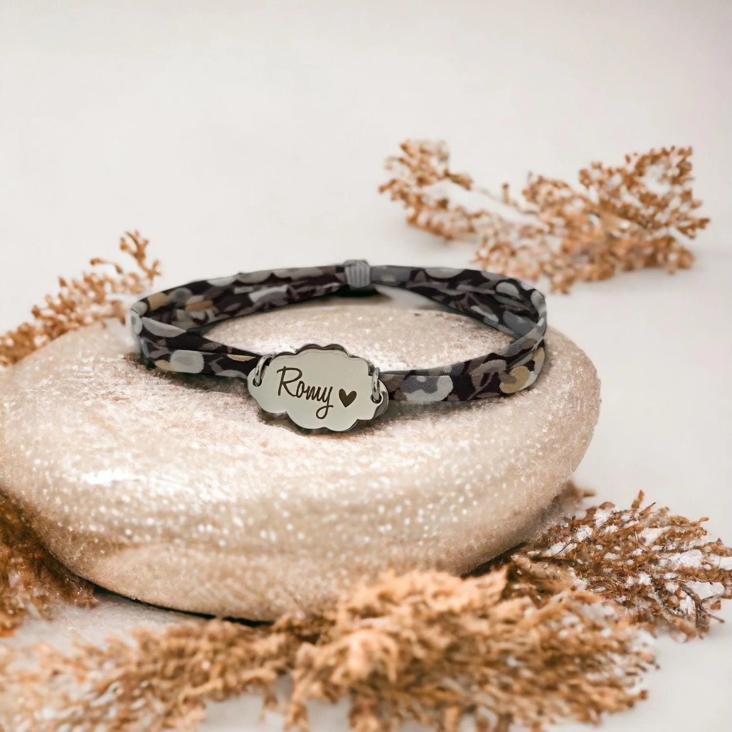 Bracelet liberty personnalisé cordon Wiltshire Minerai scintillant - Nemeti Bijoux