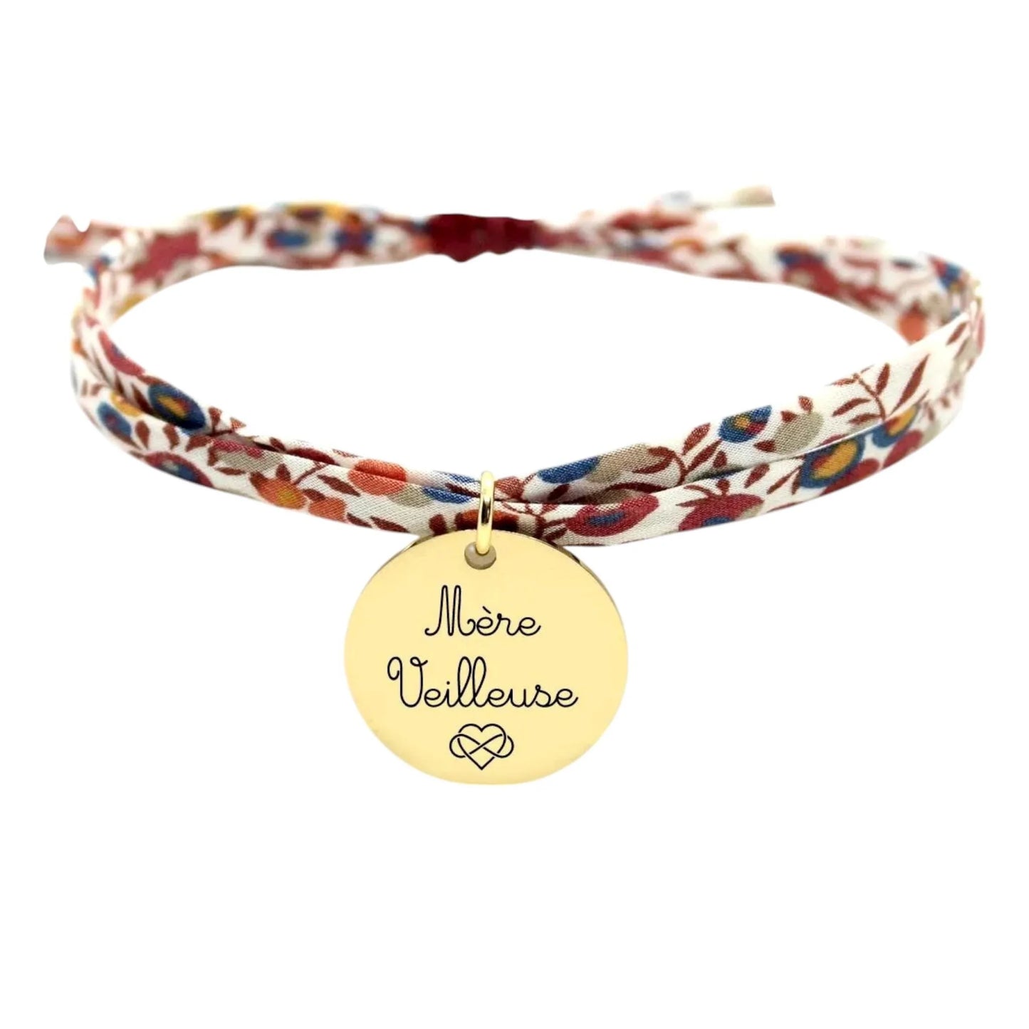 Bracelet liberty personnalisé cordon wiltshire noisette - Nemeti Bijoux