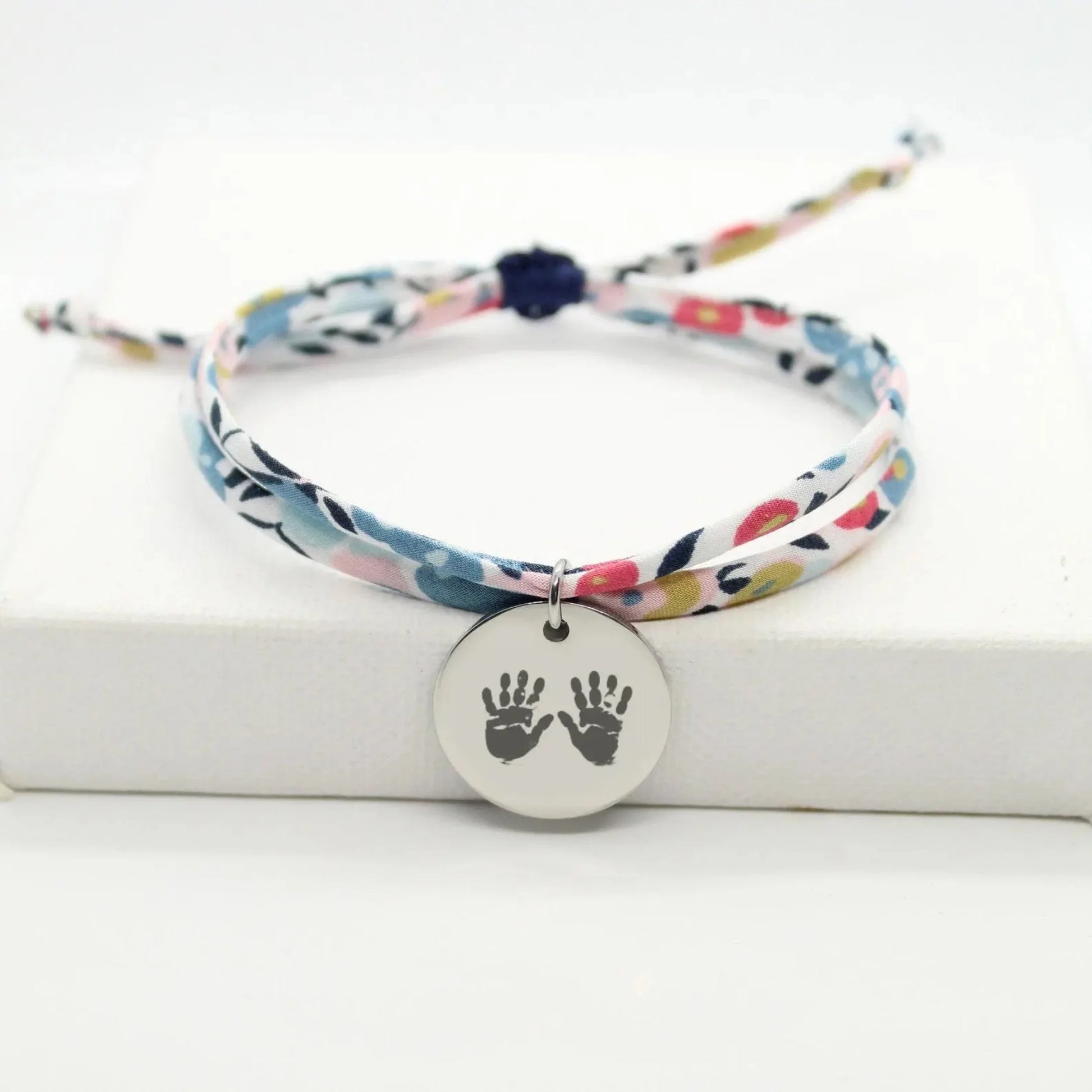 Bracelet liberty personnalisé cordon wiltshire porcelaine - Nemeti Bijoux