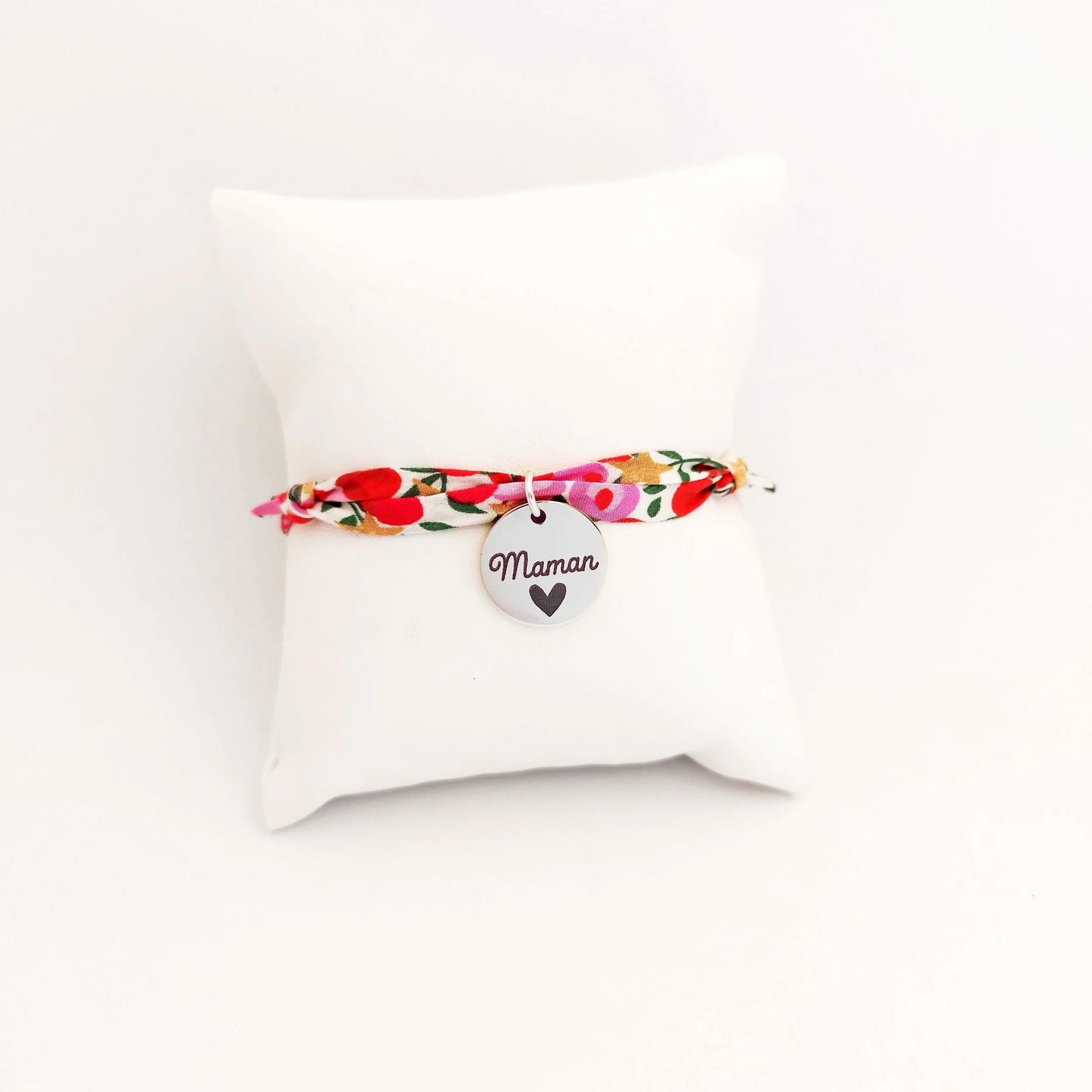 Bracelet liberty personnalisé cordon Wiltshire stars rose - Nemeti Bijoux