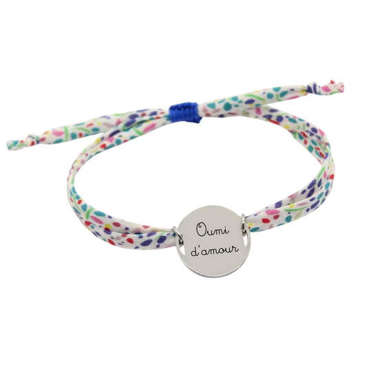 Bracelet liberty personnalisé cordon Winter Blossom F - Nemeti Bijoux
