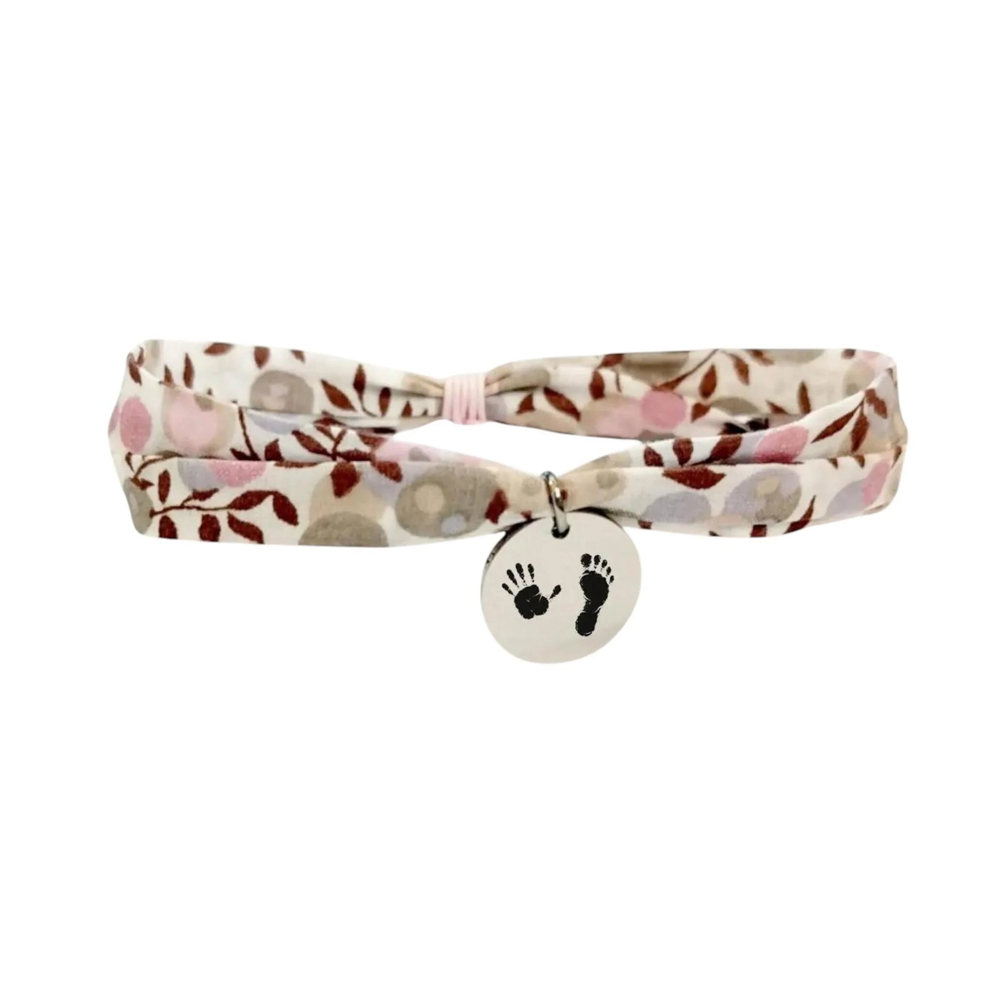 Bracelet liberty personnalisé cordon Wiltshire Silex rose scintillant - Nemeti Bijoux