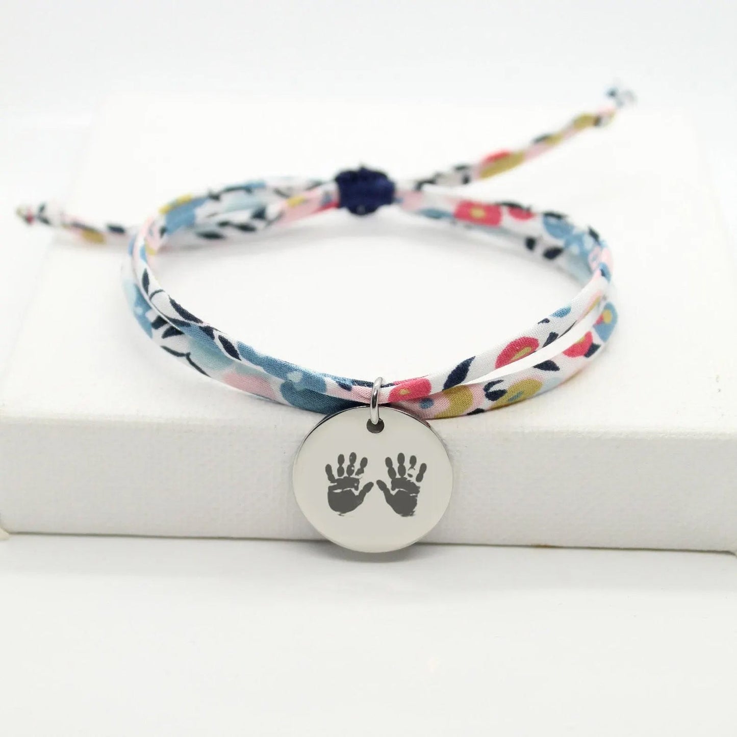 Bracelet liberty personnalisé cordon wiltshire porcelaine - Nemeti Bijoux