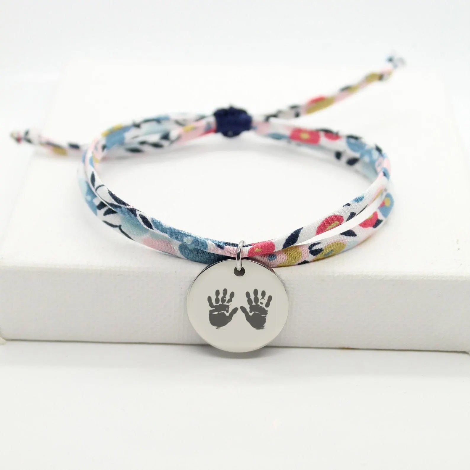 Bracelet liberty personnalisé cordon wiltshire porcelaine - Nemeti Bijoux