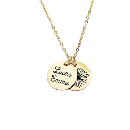 Collier Personnalisé avec Deux Médailles Gravées - Nemeti Bijoux