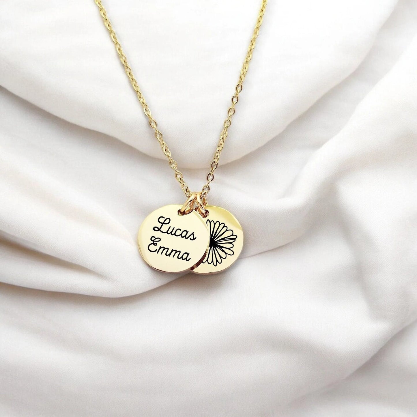 Collier Personnalisé avec Deux Médailles Gravées - Nemeti Bijoux