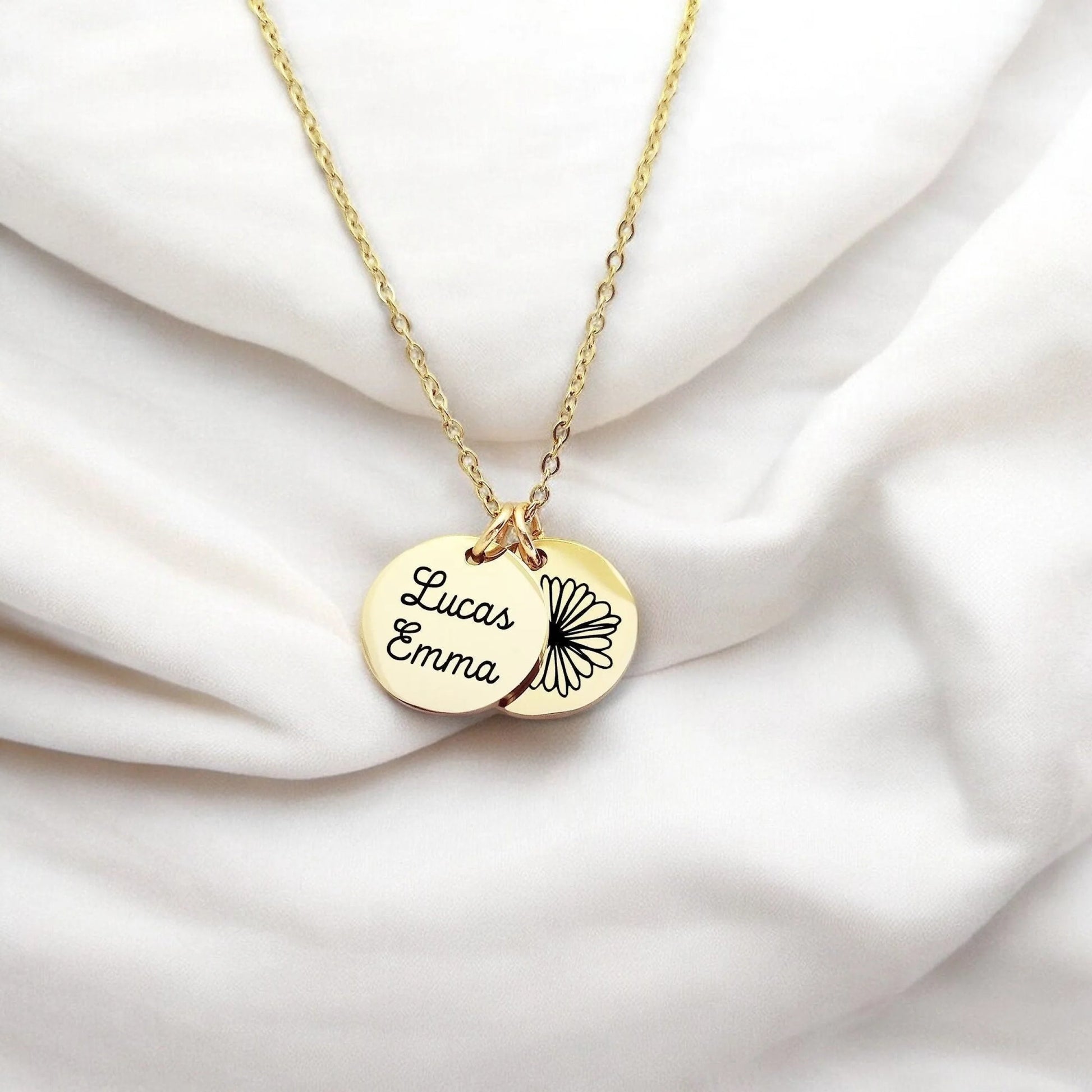 Collier Personnalisé avec Deux Médailles Gravées - Nemeti Bijoux