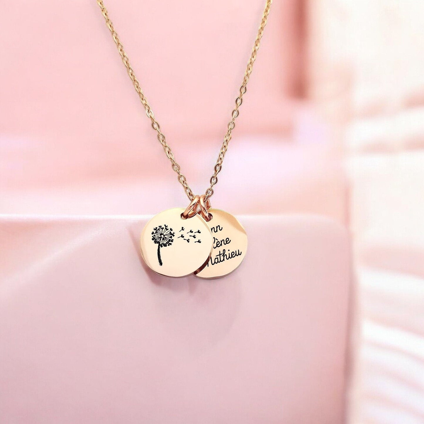 Collier Personnalisé avec Deux Médailles Gravées - Nemeti Bijoux