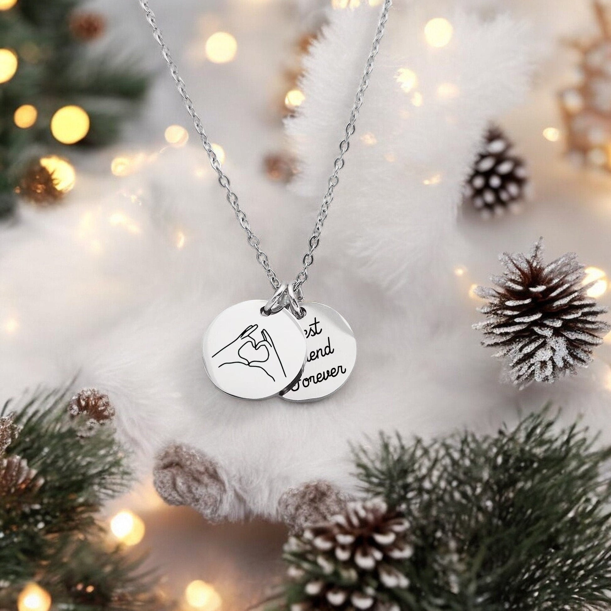 Collier Personnalisé avec Deux Médailles Gravées - Nemeti Bijoux