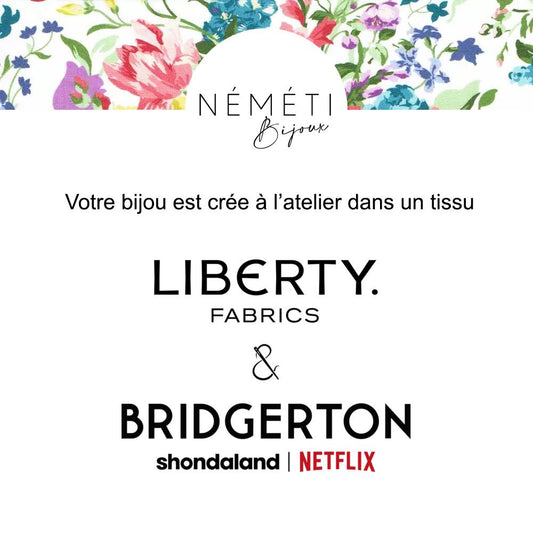 Bracelet liberty personnalisé cordon Bridgerton Bouquet Parade A - Nemeti Bijoux