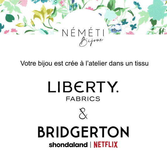 Bracelet liberty personnalisé cordon Bridgerton Bouquet P. - Nemeti Bijoux