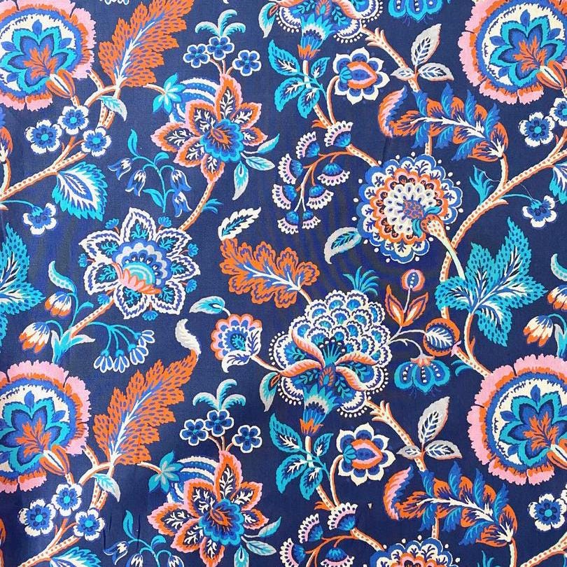 Bracelet liberty personnalisé cordon Tapestry Tree bleu corail - Nemeti Bijoux